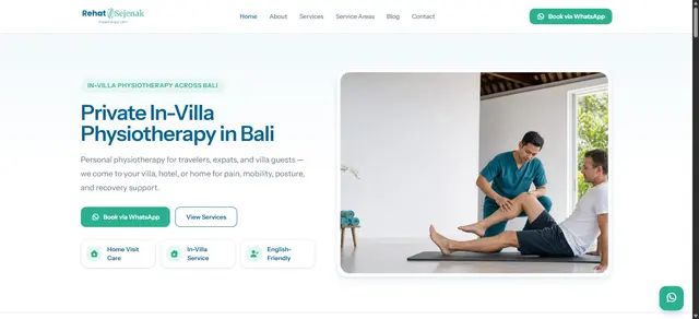 Contoh pekerjaan Rehat Sejenak Physiotherapy Clinic